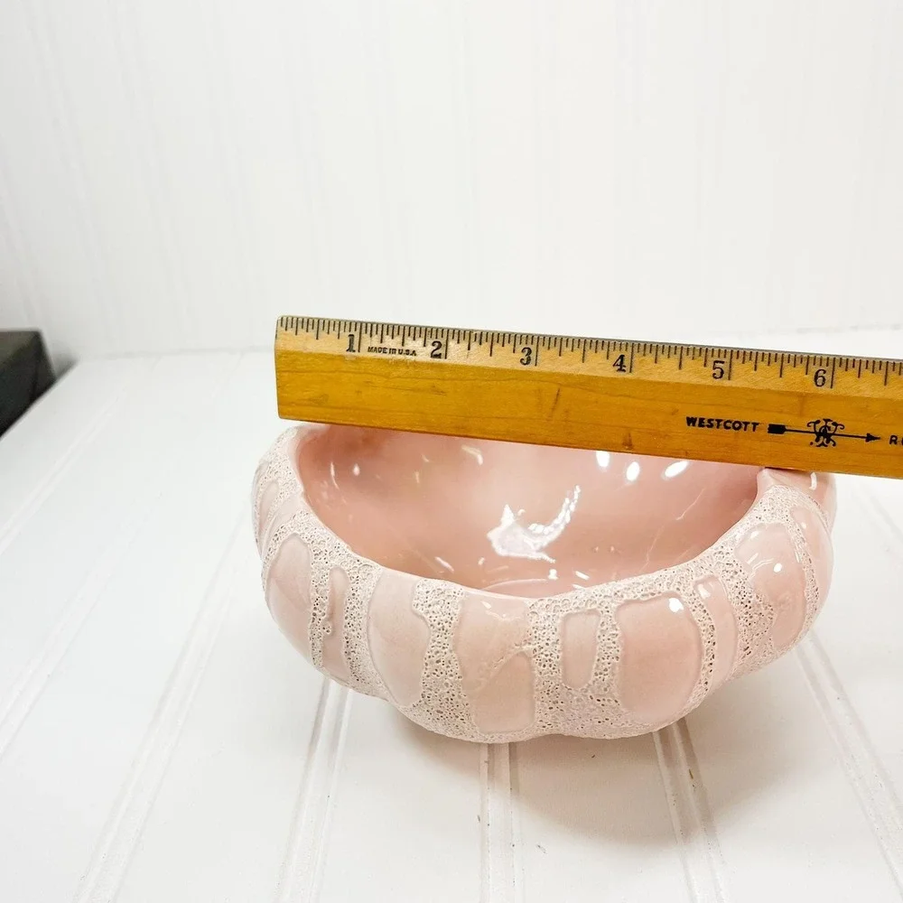 Vintage Pink Ceramic Vase: Coastal‎ Shell Decor